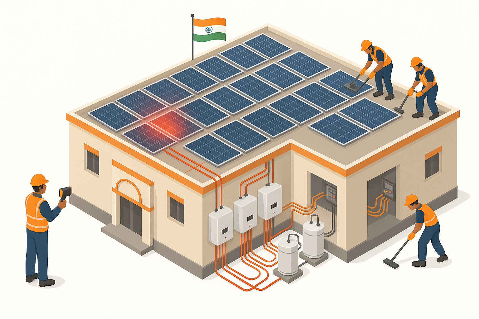 Solar panels installed on a residential rooftop