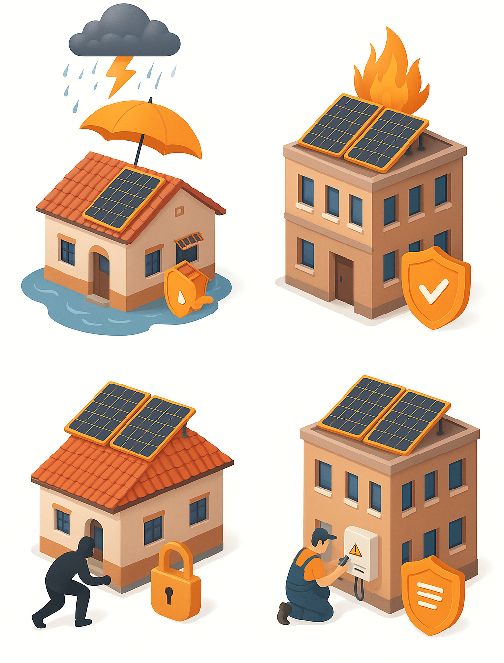 Industrial solar installation diagram